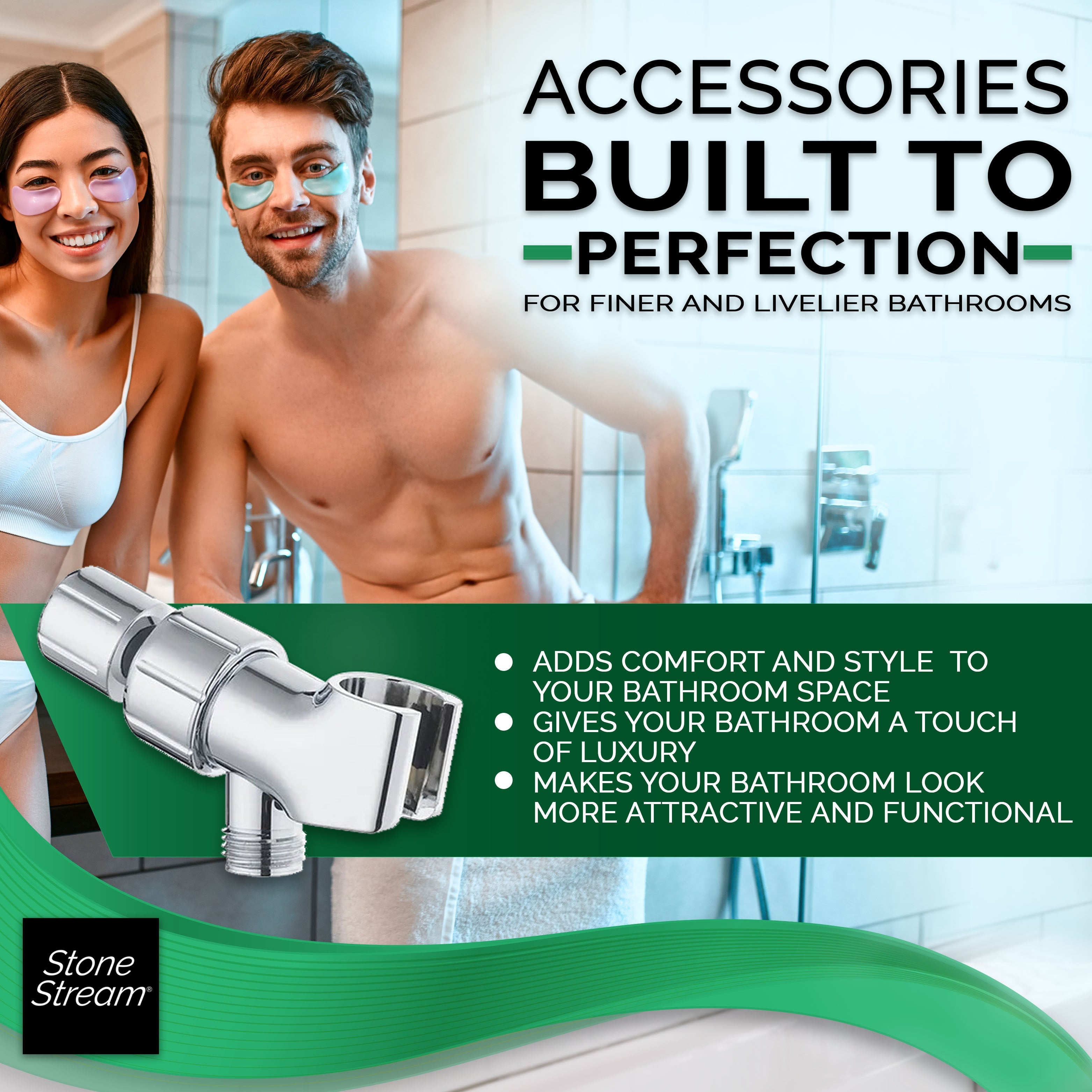 Adaptateur de douche pour pommes de douche à main - Chrome