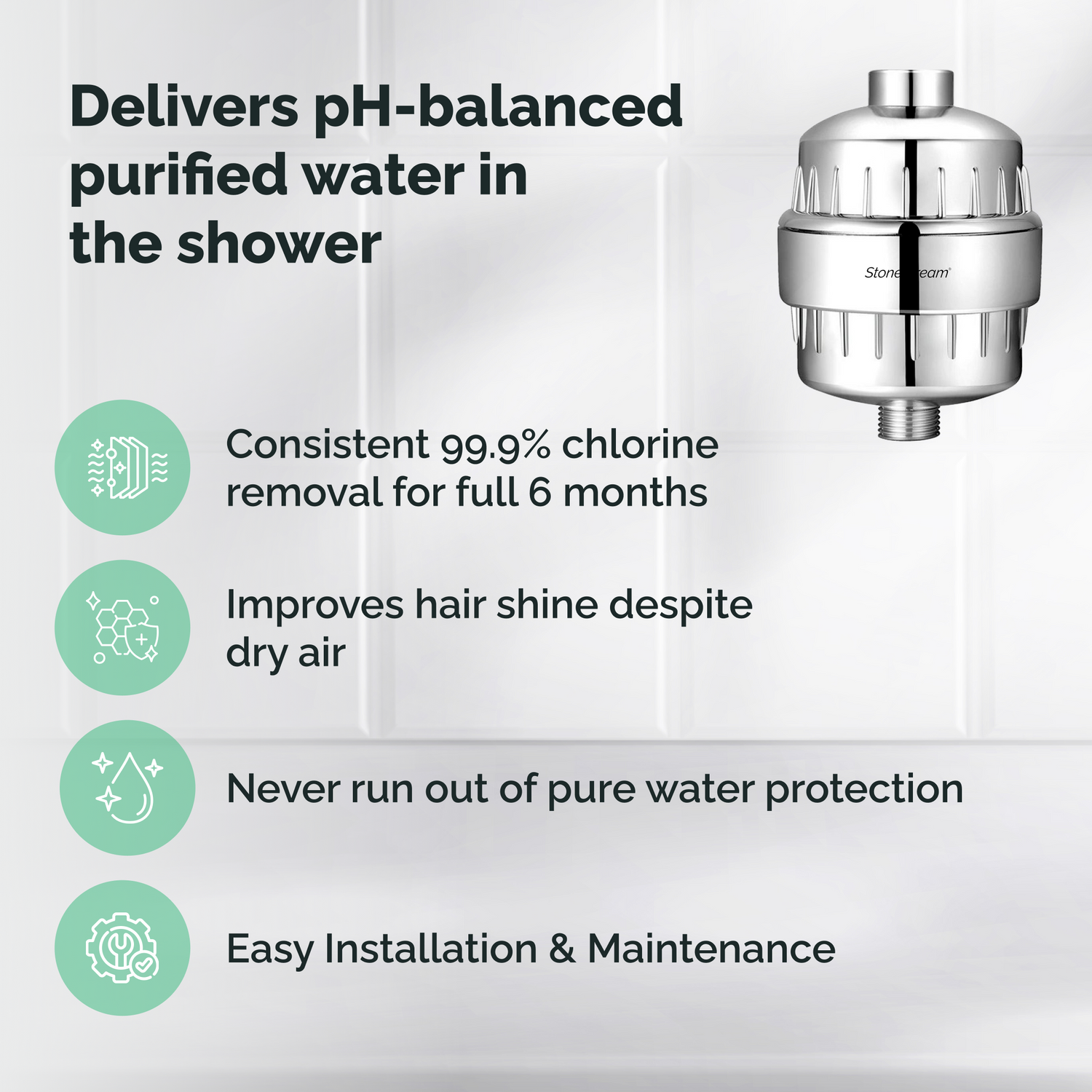 Hartwasser-Duschfilter
