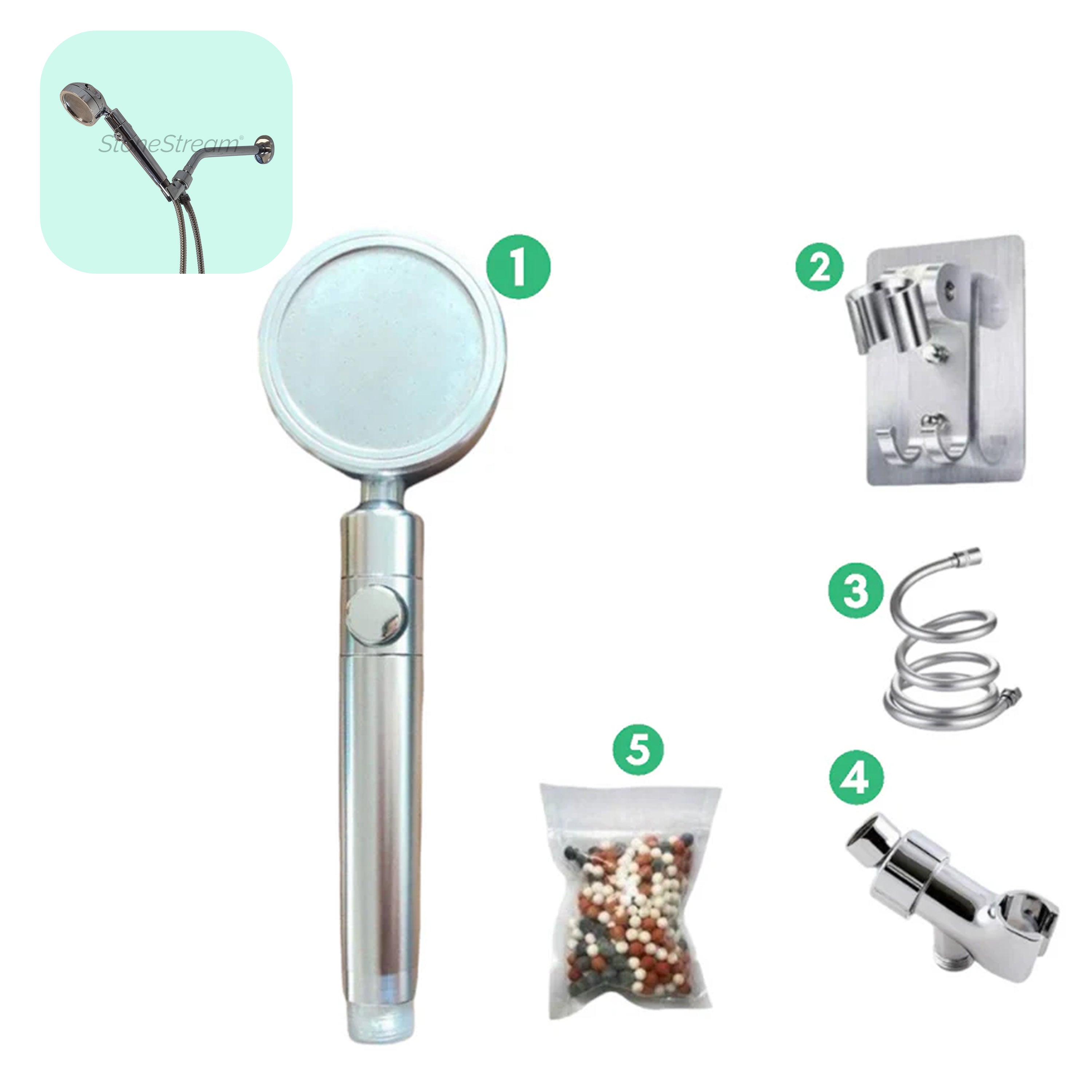 Ecolux Metallic Duschkopf