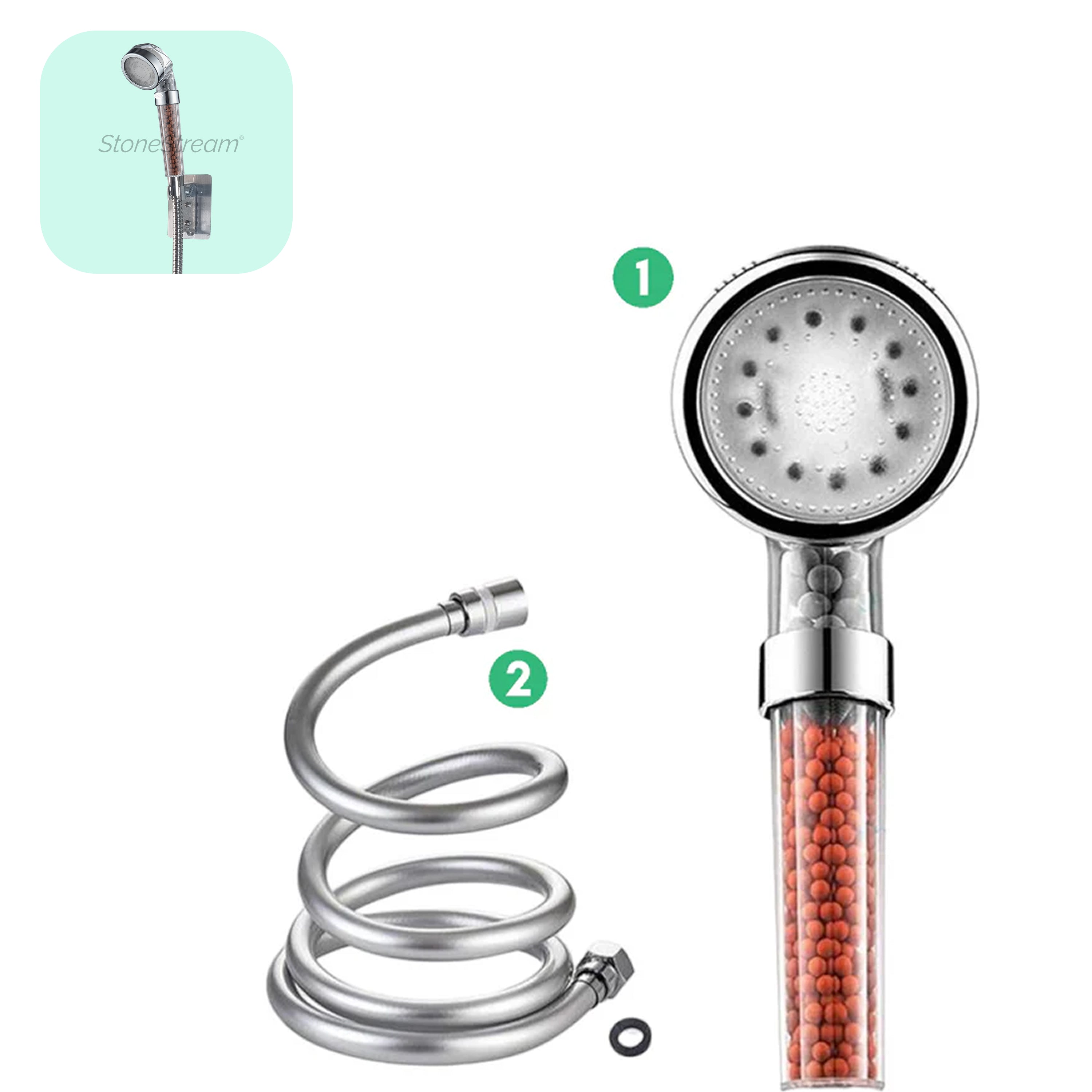 Pommeau de Douche Ionique à LED