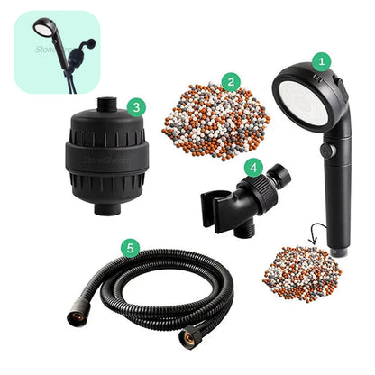 Kit de filtration en eau dure pierres ioniques noires