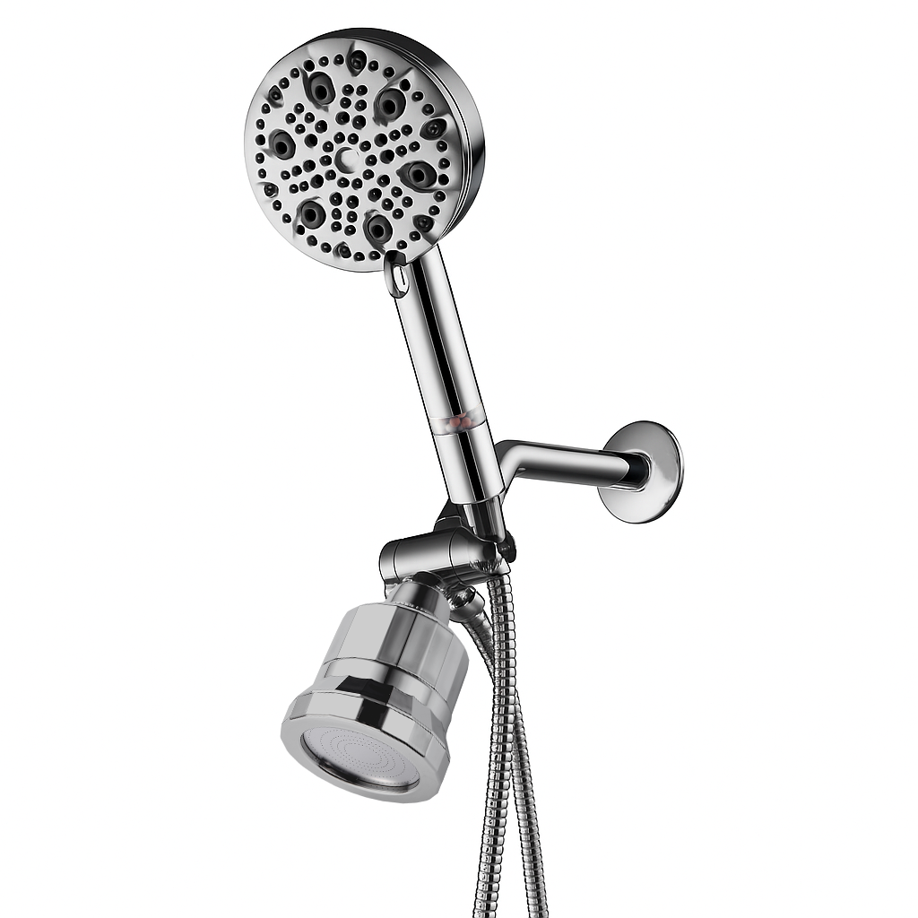 9-Modus Luxus Duschkopf mit Filter - Hand- &amp; Wandbrause-Set