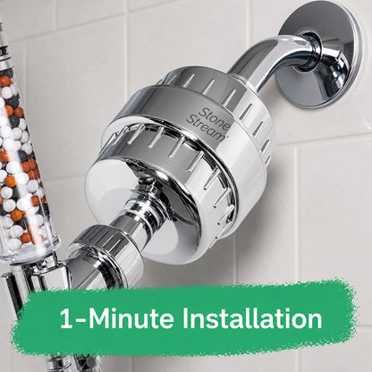 StoneStream Duschfilter bei hartem Wasser