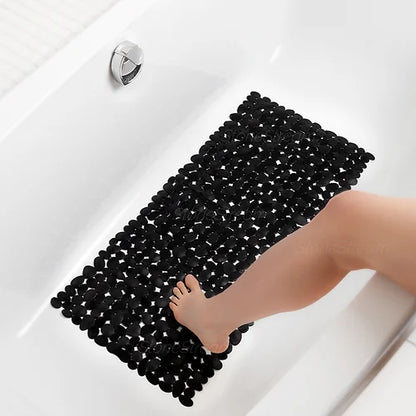 Tapis de douche sans glissement de galets