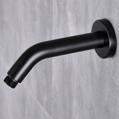 Duschkopf mit Filter Arm für Wandmontage - Mattschwarz - 1/2 Zoll Gewinde
